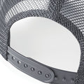 Graphite Grey-Graphite Grey - Side - Beechfield Mens Half Mesh Trucker Cap - Headwear (Pack of 2)