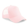 Pastel Pink- Pastel Pink - Front - Beechfield Mens Half Mesh Trucker Cap - Headwear (Pack of 2)
