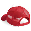 Classic Red-White - Back - Beechfield Mens Half Mesh Trucker Cap - Headwear (Pack of 2)