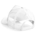 White-White - Back - Beechfield Mens Half Mesh Trucker Cap - Headwear (Pack of 2)