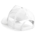 White-White - Back - Beechfield Mens Half Mesh Trucker Cap - Headwear (Pack of 2)