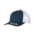 Navy-White - Front - Yupoong Flexfit Retro Snapback Trucker Cap (Pack of 2)