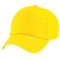Yellow - Back - Beechfield Unisex Plain Original 5 Panel Baseball Cap (Pack of 2)