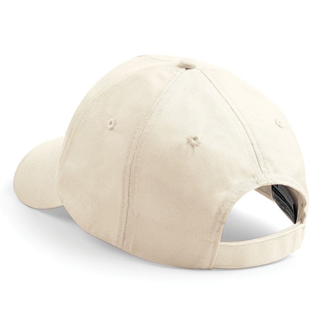 Natural - Side - Beechfield Unisex Plain Original 5 Panel Baseball Cap (Pack of 2)
