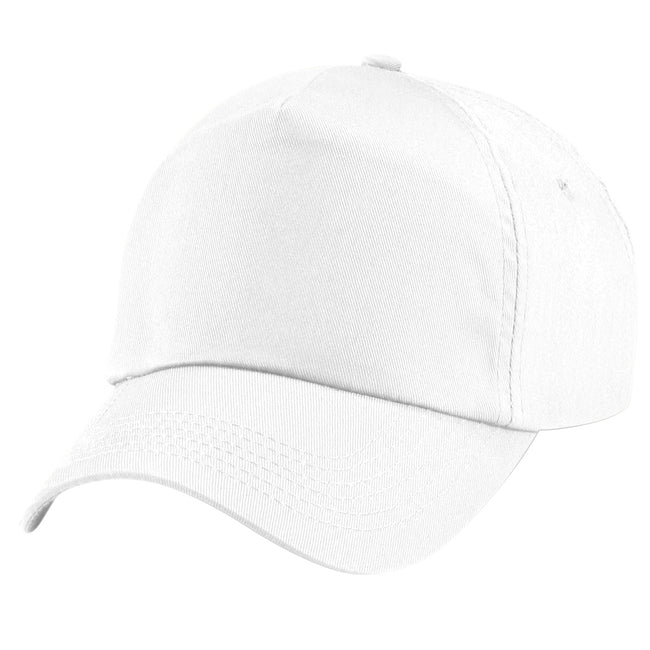 White - Back - Beechfield Unisex Plain Original 5 Panel Baseball Cap (Pack of 2)