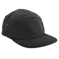 Black - Front - Beechfield Canvas 5 Panel Classic Baseball Cap (Pack of 2)