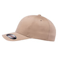 Khaki - Back - Yupoong Mens Flexfit Fitted Baseball Cap (Pack of 2)