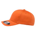 Orange - Back - Yupoong Mens Flexfit Fitted Baseball Cap (Pack of 2)