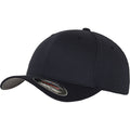 Dark Navy - Front - Yupoong Mens Flexfit Fitted Baseball Cap (Pack of 2)