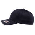Dark Navy - Back - Yupoong Mens Flexfit Fitted Baseball Cap (Pack of 2)