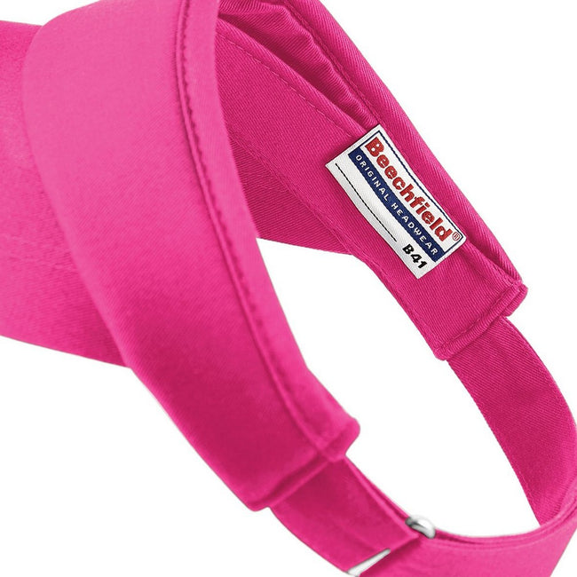 Fuchsia - Side - Beechfield Unisex Sports Visor - Headwear (Pack of 2)