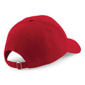 Classic Red - Side - Beechfield Unisex Pro-Style Heavy Brushed Cotton Baseball Cap - Headwear (Pack of 2)