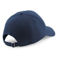 French Navy - Side - Beechfield Unisex Pro-Style Heavy Brushed Cotton Baseball Cap - Headwear (Pack of 2)