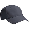 Graphite Grey - Front - Beechfield Unisex Pro-Style Heavy Brushed Cotton Baseball Cap - Headwear (Pack of 2)