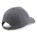 Graphite Grey - Side - Beechfield Unisex Pro-Style Heavy Brushed Cotton Baseball Cap - Headwear (Pack of 2)