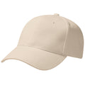 Stone - Back - Beechfield Unisex Pro-Style Heavy Brushed Cotton Baseball Cap - Headwear (Pack of 2)
