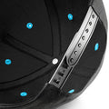 Black- Surf Blue - Side - Beechfield Unisex 5 Panel Contrast Snapback Cap (Pack of 2)