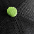 Black- Lime Green - Side - Beechfield Unisex 5 Panel Contrast Snapback Cap (Pack of 2)