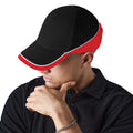 Black-Classic Red-White - Back - Beechfield Unisex Teamwear Competition Cap Baseball - Headwear (Pack of 2)