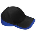 Black-Bright Royal - Front - Beechfield Unisex Teamwear Competition Cap Baseball - Headwear (Pack of 2)