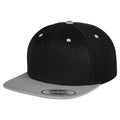 Black- Silver - Front - Yupoong Mens The Classic Premium Snapback 2-Tone Cap (Pack of 2)