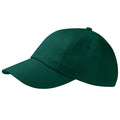 Bottle Green - Back - Beechfield Unisex Low Profile Heavy Cotton Drill Cap - Headwear (Pack of 2)