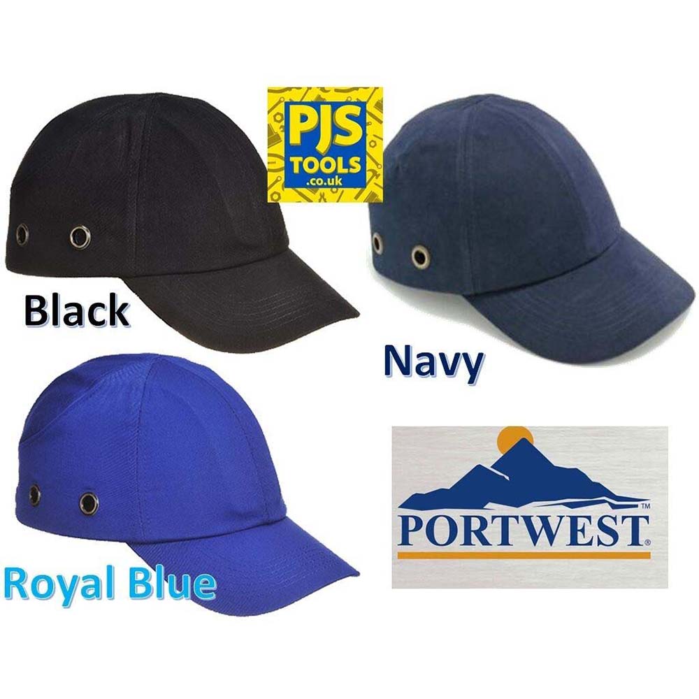 Navy - Back - Portwest Safety Bump Baseball Cap (Pack Of 2)