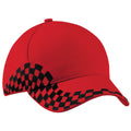 Classic Red - Front - Beechfield Unisex Grand Prix Baseball Cap (Pack of 2)
