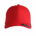 Red - Front - Yupoong Flexfit Unisex Delta Waterproof Cap (Pack of 2)