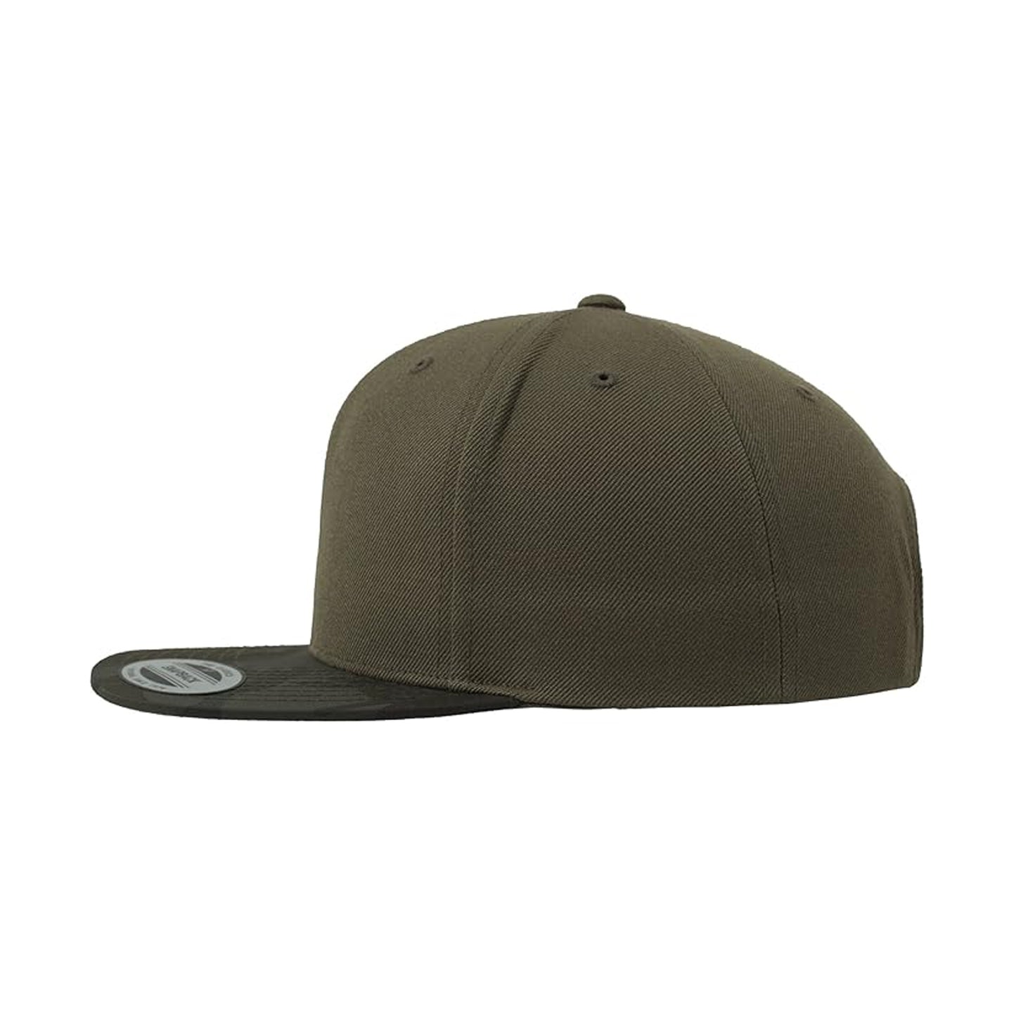 Olive Camo - Side - Flexfit Camo Visor Snapback Cap (Pack of 2)