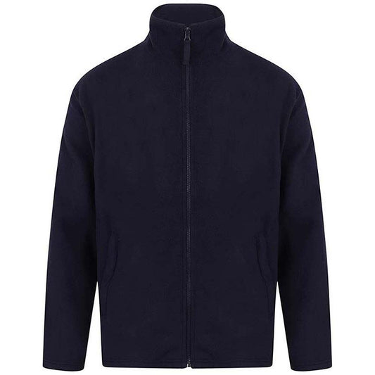 Navy - Front - Henbury Mens Microfleece Anti-Pill Jacket