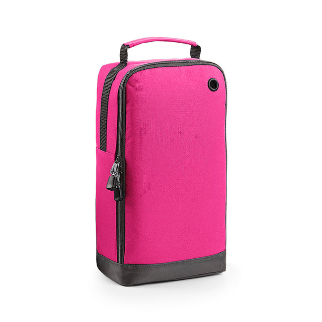 Fuchsia - Front - BagBase Sport Shoe - Accessory Bag (8 Litres) (Pack Of 2)