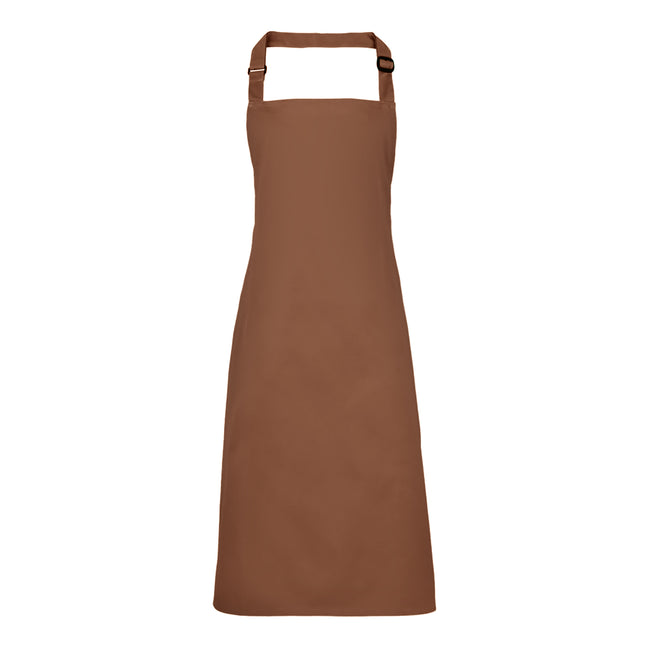 Mocha - Front - Premier Colours Bib Apron - Workwear (Pack of 2)