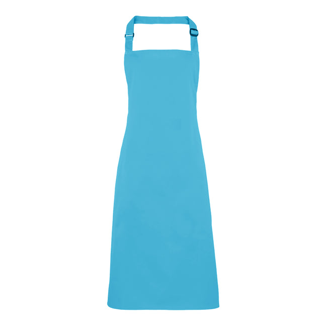Turquoise - Front - Premier Colours Bib Apron - Workwear (Pack of 2)