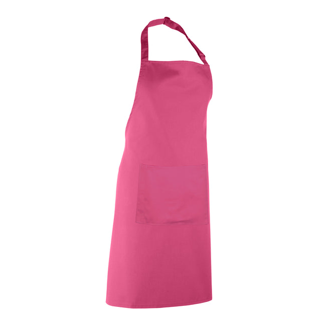 Hot Pink - Back - Premier Ladies-Womens Colours Bip Apron With Pocket - Workwear (Pack of 2)