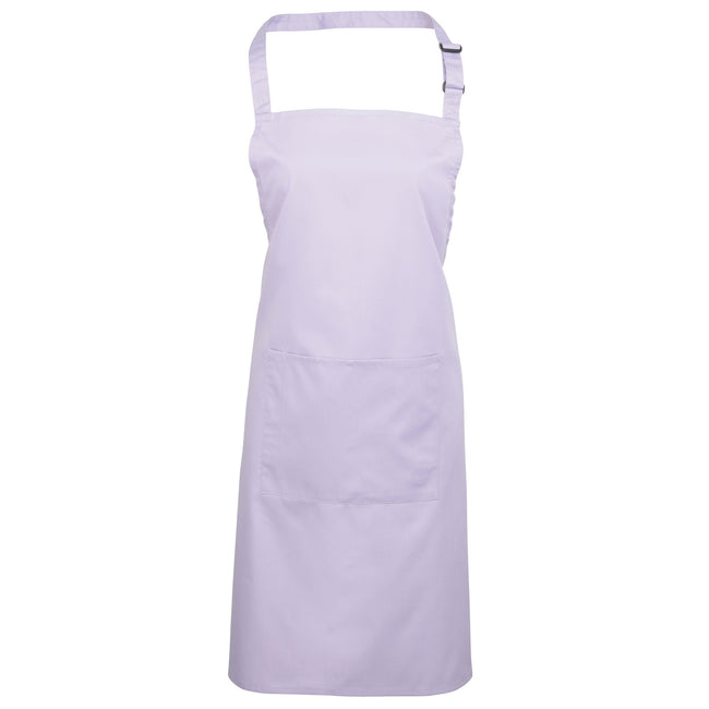 Lilac - Front - Premier Ladies-Womens Colours Bip Apron With Pocket - Workwear (Pack of 2)