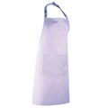 Lilac - Back - Premier Ladies-Womens Colours Bip Apron With Pocket - Workwear (Pack of 2)