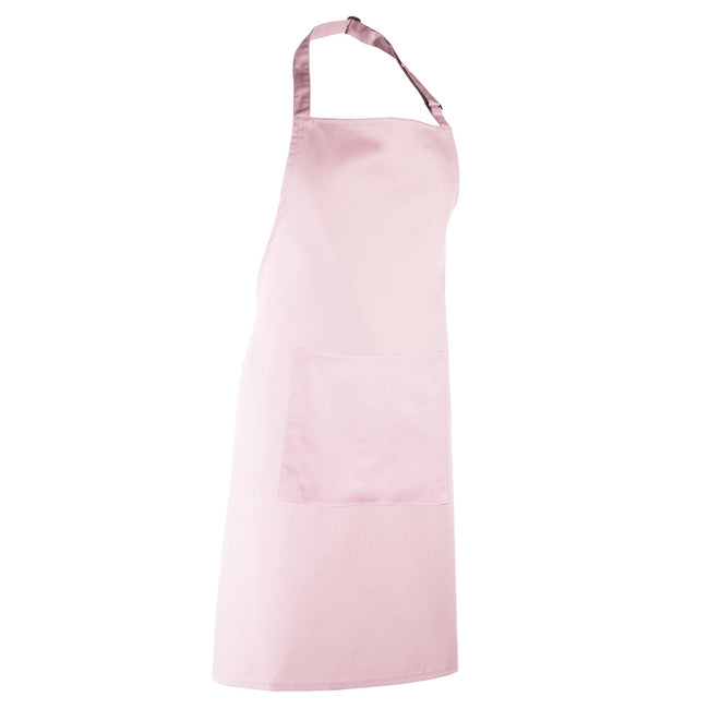 Pink - Back - Premier Ladies-Womens Colours Bip Apron With Pocket - Workwear (Pack of 2)