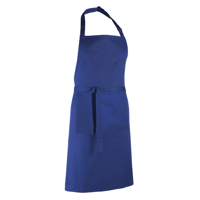 Royal - Back - Premier Ladies-Womens Colours Bip Apron With Pocket - Workwear (Pack of 2)