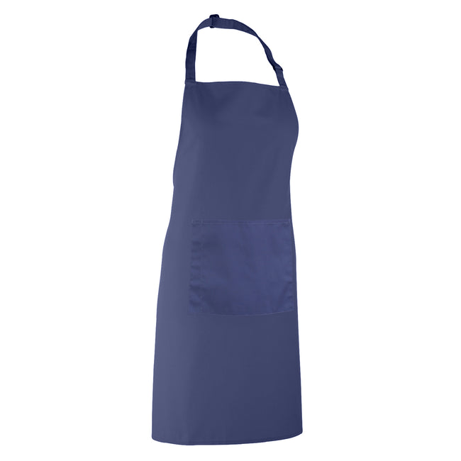 Marine Blue - Back - Premier Ladies-Womens Colours Bip Apron With Pocket - Workwear (Pack of 2)