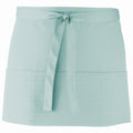 Aqua - Front - Premier Ladies-Womens Colours 3 Pocket Apron - Workwear (Pack of 2)