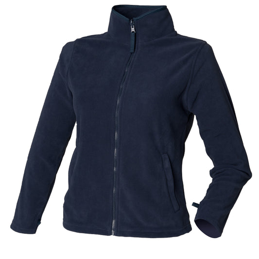 Navy - Front - Henbury Womens-Ladies Microfleece Anti-Pill Jacket