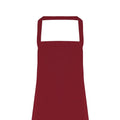 Burgundy - Back - Premier Ladies-Womens Slim Apron (no Pocket) - Workwear (Pack of 2)