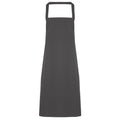 Dark Grey - Front - Premier Ladies-Womens Slim Apron (no Pocket) - Workwear (Pack of 2)