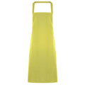Lime - Front - Premier Ladies-Womens Slim Apron (no Pocket) - Workwear (Pack of 2)