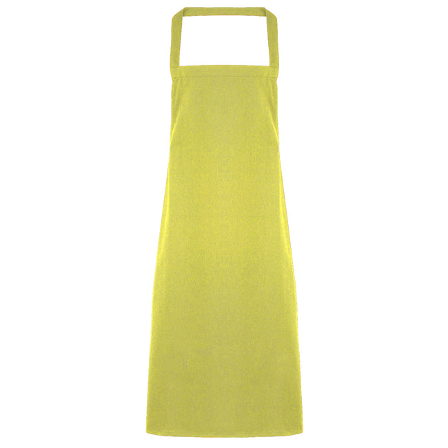Lime - Front - Premier Ladies-Womens Slim Apron (no Pocket) - Workwear (Pack of 2)