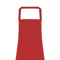 Red - Back - Premier Ladies-Womens Slim Apron (no Pocket) - Workwear (Pack of 2)