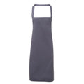 Steel - Front - Premier Ladies-Womens Slim Apron (no Pocket) - Workwear (Pack of 2)