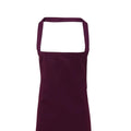 Aubergine - Back - Premier Ladies-Womens Slim Apron (no Pocket) - Workwear (Pack of 2)