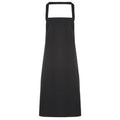 Black - Front - Premier Ladies-Womens Slim Apron (no Pocket) - Workwear (Pack of 2)